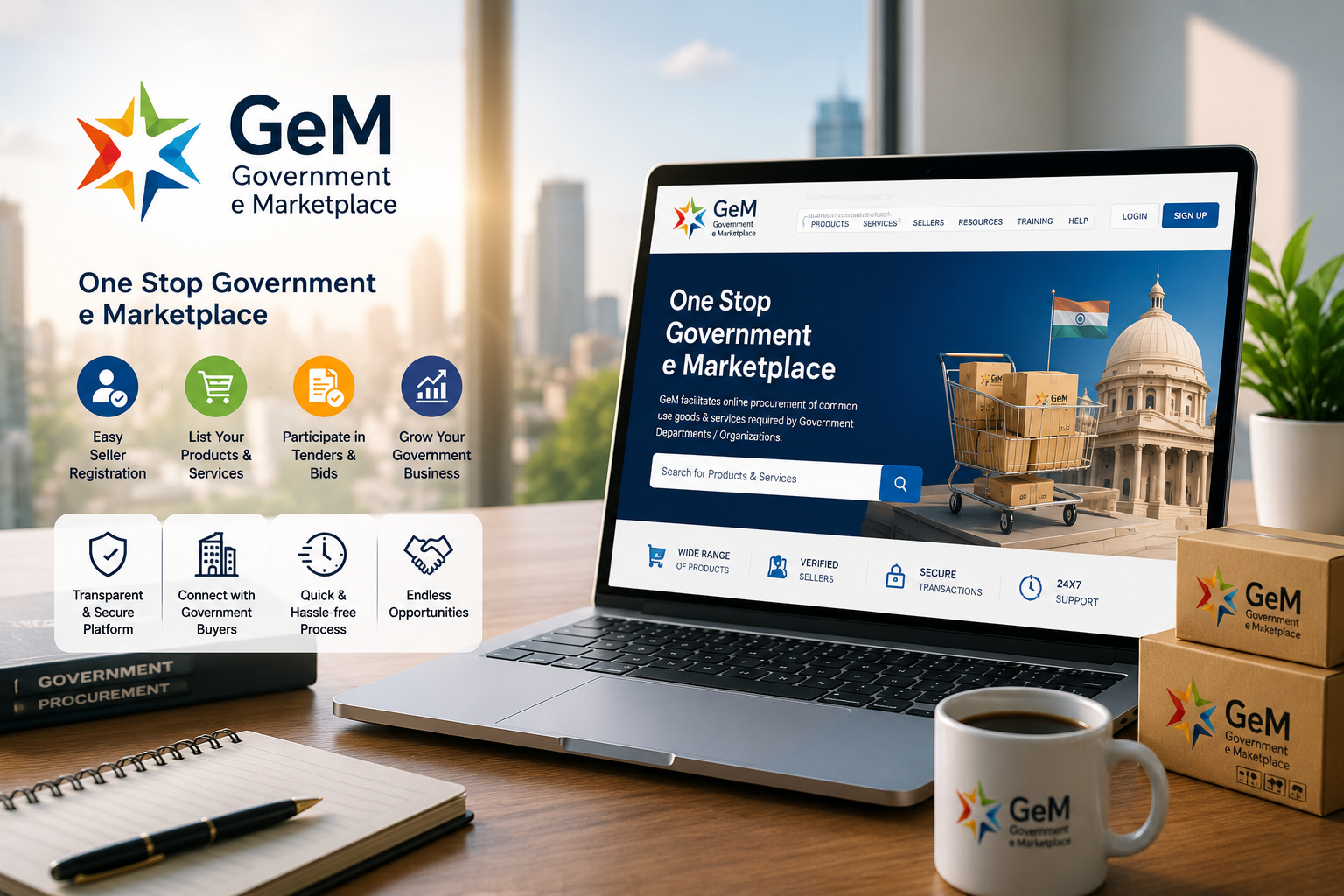 GeM Government e Marketplace Registration and Tender Support