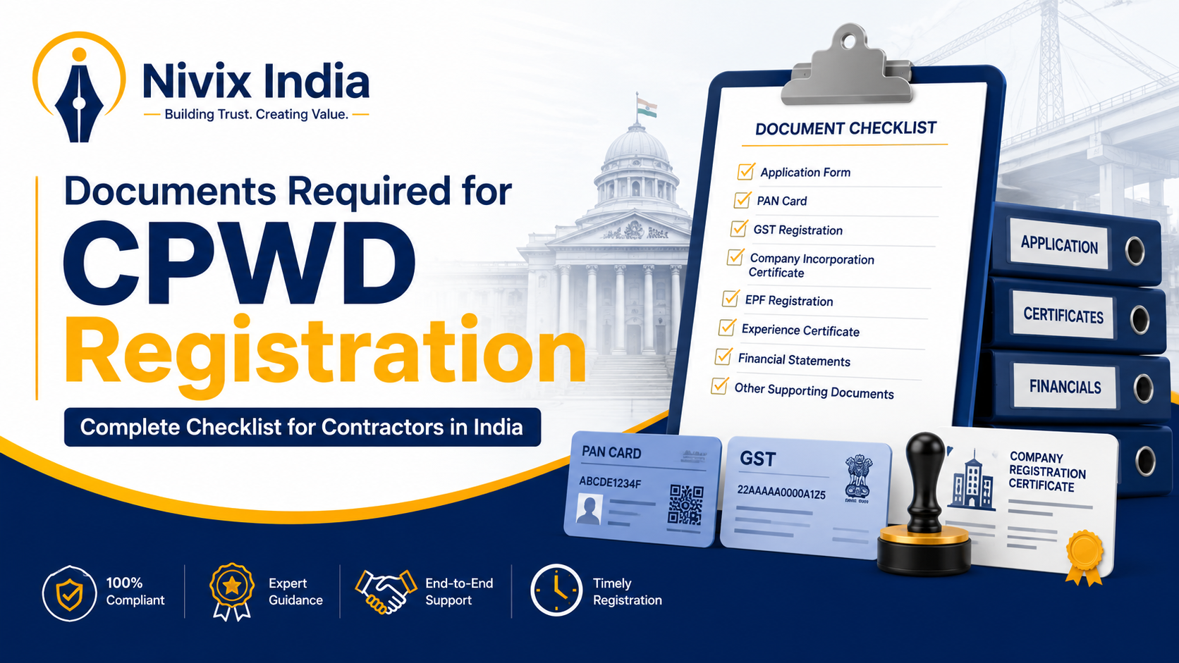 What documents are required for CPWD Registration?
