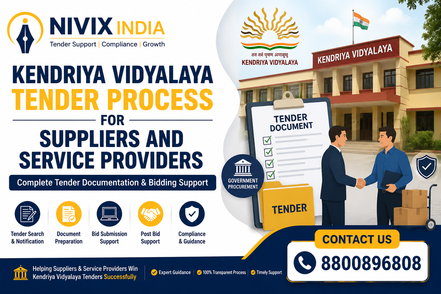 Kendriya Vidyalaya Tender Process for Suppliers  and Service Providers