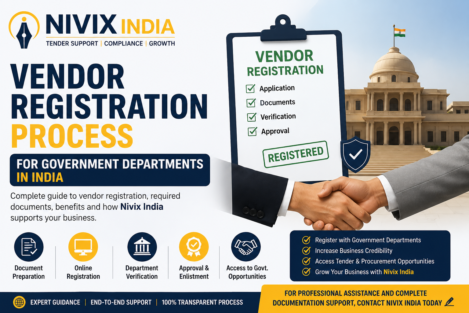 Vendor Registration Process for Government  Departments in India