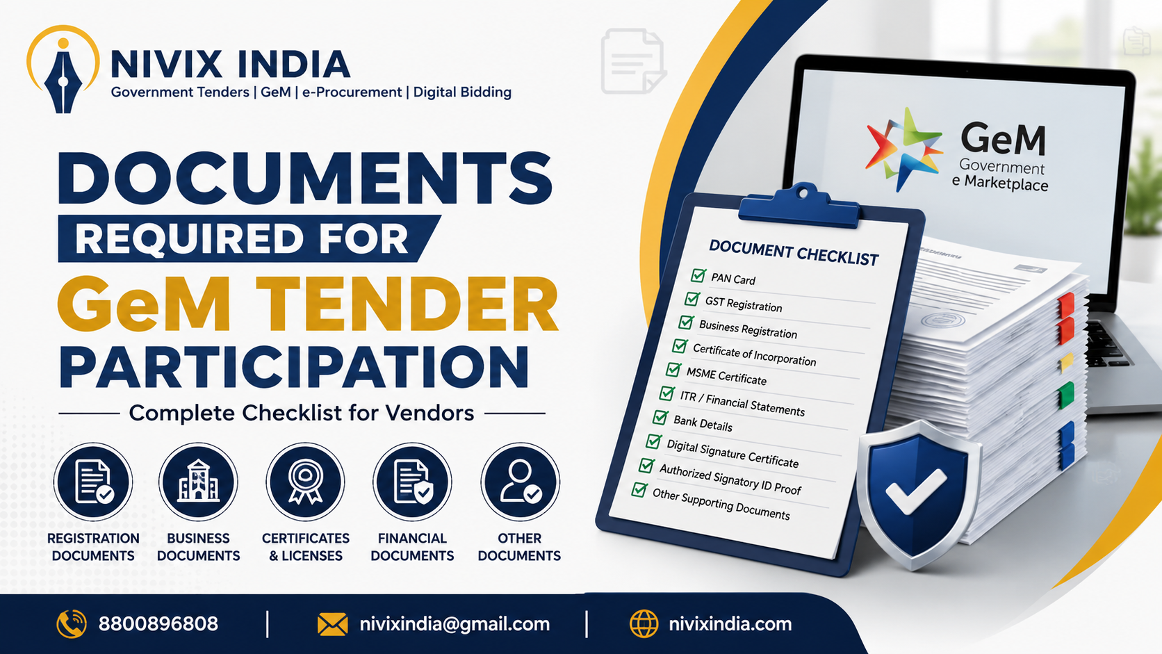 Documents Required for GeM Tender Participation: Complete Guide for Businesses