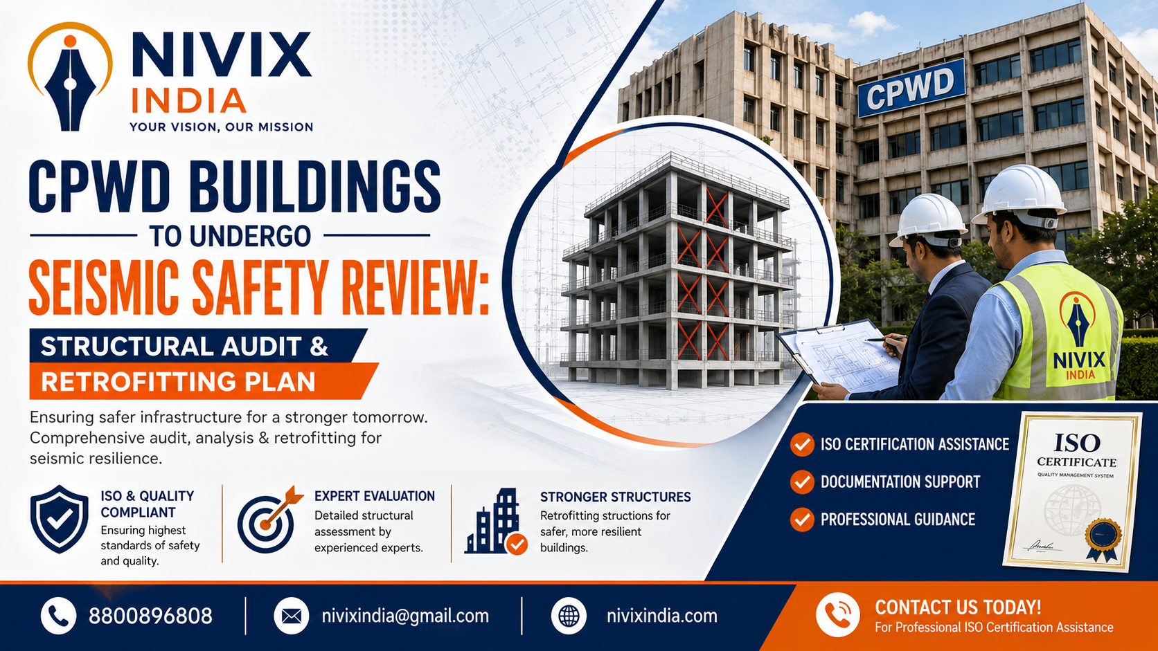 CPWD Buildings to Undergo Seismic Safety Review: Structural Audit & Retrofitting Plan