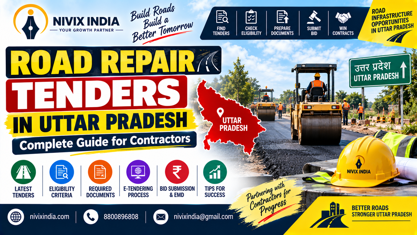 Road Repair Tenders in Uttar Pradesh – Complete Guide for Contractors - Nivix India